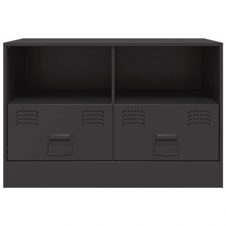 TV Cabinets 2 pcs Black 67x39x44 cm Steel