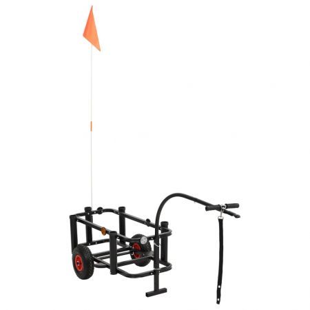 Fishing Trolley Black Steel