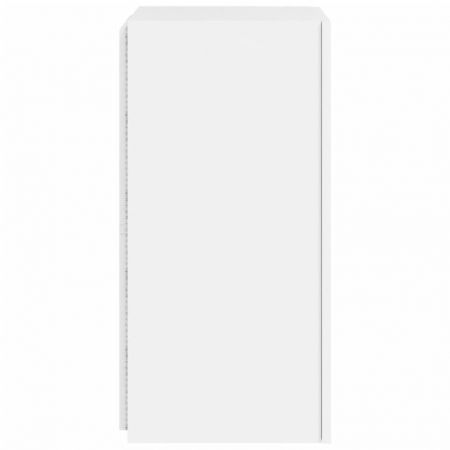 TV Wall Cabinets with LED Lights 2 pcs White 30.5x35x70 cm