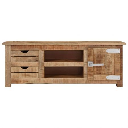 TV Cabinet 110x30x40 cm Rough Mango Wood