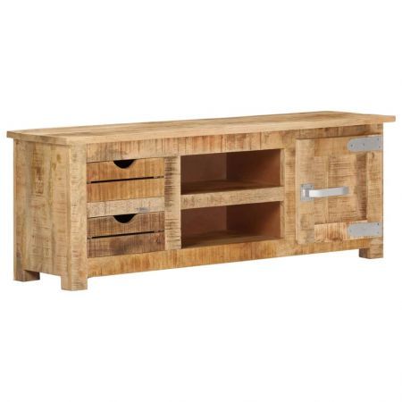 TV Cabinet 110x30x40 cm Rough Mango Wood