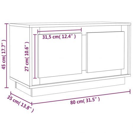 TV Cabinet Concrete Grey 80x35x45 cm Engineered Wood