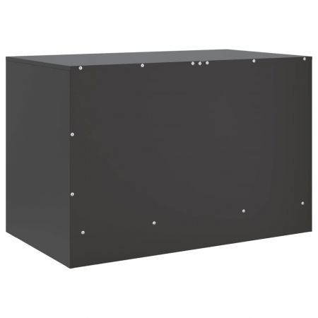 TV Cabinets 2 pcs Black 67x39x44 cm Steel