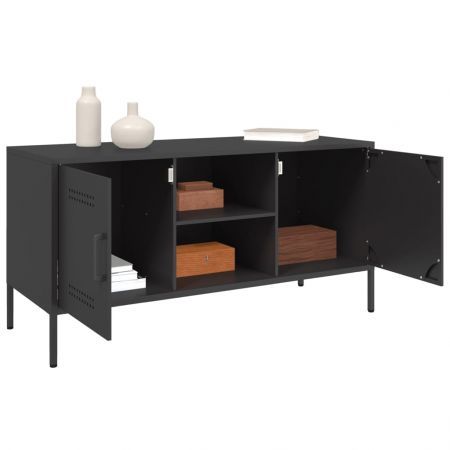 TV Cabinet Black 100.5x39x50.5 cm Steel