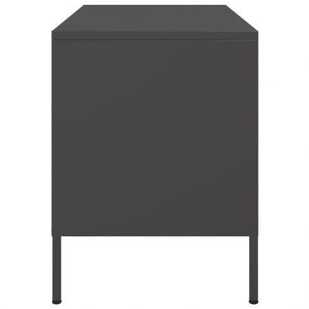 TV Cabinets 2 pcs Black 68x39x50.5 cm Steel