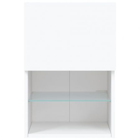 TV Cabinets with LED Lights 2 pcs White 40.5x30x60 cm