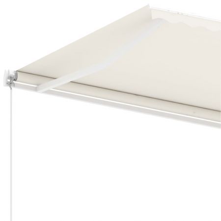 Freestanding Manual Retractable Awning 300x250 cm Cream