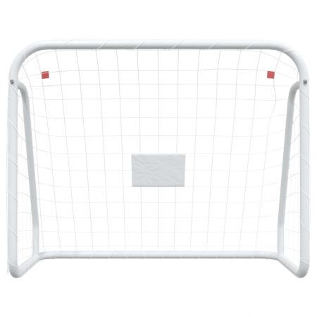 Football Goal with Net White 125x96x60 cm Steel&Polyester