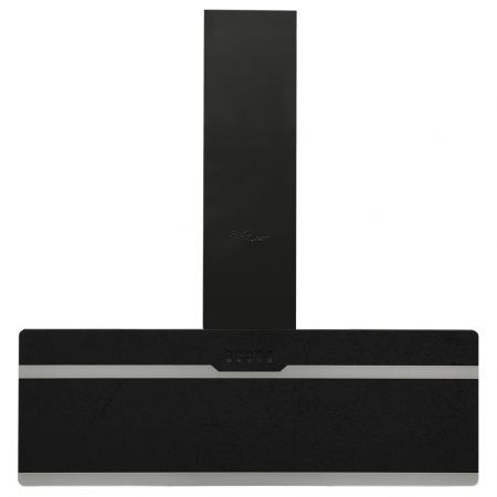 Wall Range Hood 90 cm Steel and Tempered Glass Black