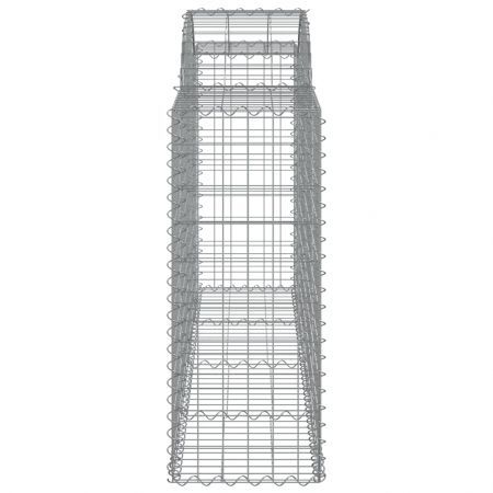 Arched Gabion Baskets 3 pcs 200x50x100/120 cm Galvanised Iron