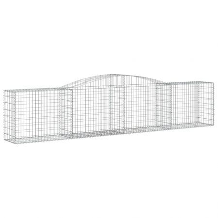 Arched Gabion Baskets 2 pcs 400x50x80/100 cm Galvanised Iron