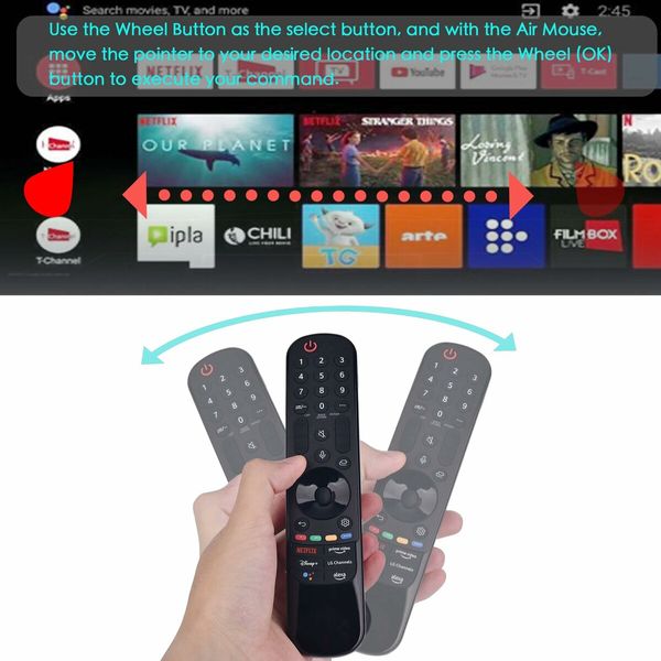 Replacement LG Remote Control for Smart TV,LG Magic Remote AN-MR22GA/22GN with Voice and Pointer Function,Compatible for 2022-2019 LG TVs,OLED,QNED,NANO Cell