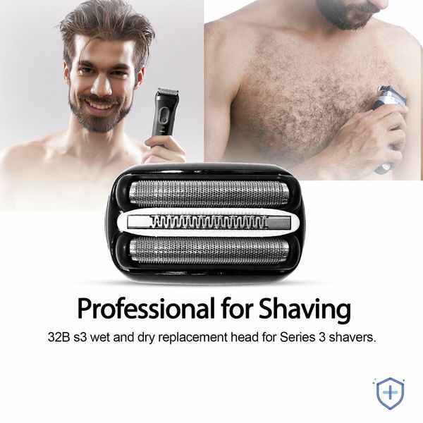 32B S3 Electric Replacement Shaver Head Accessories Compatible with Series 3 Shaving Razor Head,Compatible with S3 3040s 3000s 3050cc 3010s 3070cc 3080s