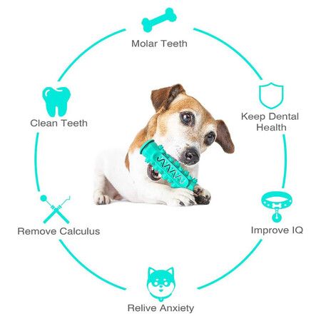 Pet Rubber Bone Cleaning Dog Toothbrush with Rope Toys for Dog Interactive Corn Molar Chews Dog Toys Stick Chewing Dog Toy