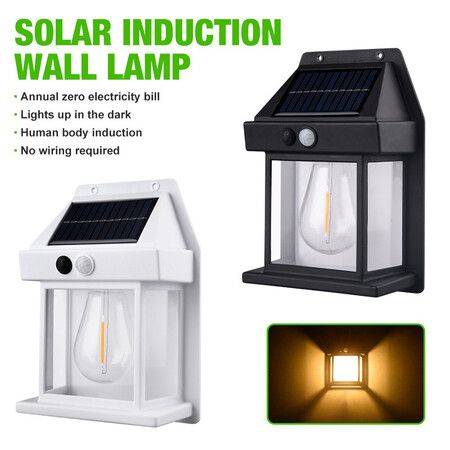 2Pcs Solar Wall Lights Outdoor, Dusk to Dawn Motion Sensor Lights Waterproof, Motion Sensor Solar Porch Lights with 3 Modes, for Patio, Garage, Shed