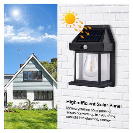 2Pcs Solar Wall Lights Outdoor, Dusk to Dawn Motion Sensor Lights Waterproof, Motion Sensor Solar Porch Lights with 3 Modes, for Patio, Garage, Shed