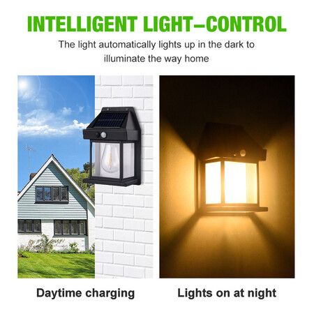 2Pcs Solar Wall Lights Outdoor, Dusk to Dawn Motion Sensor Lights Waterproof, Motion Sensor Solar Porch Lights with 3 Modes, for Patio, Garage, Shed