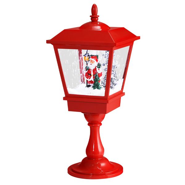 Christmas Led Street Light Snowing Post Xmas Decoration Ornaments Lantern Music Table Lamp Indoor Outdoor Path Garden Main Gate Pole Pillar