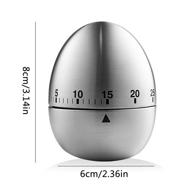 Stainless Steel Kitchen Egg Timer Visual Countdown For Cooking And Baking