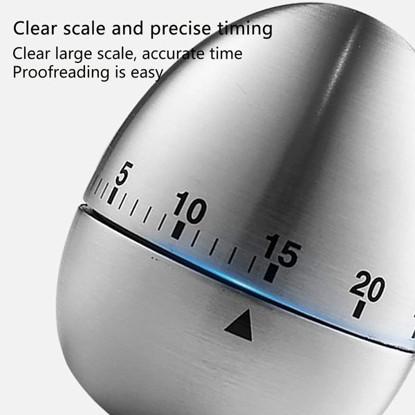 Stainless Steel Kitchen Egg Timer Visual Countdown For Cooking And Baking