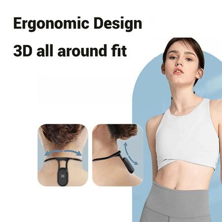 Soothing Neck Instrument, Lymphatic Drainage Device for Neck, Portable Neck Lymphatic Massager, Body Shaping Pose Reminder for Correct Posture, Relief Massage Device for Boy Girl Men Women, Black