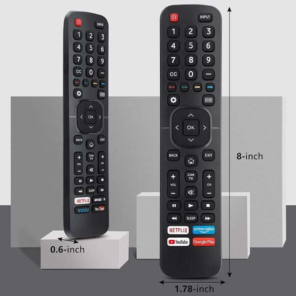 Universal Remote for All Hisense TV Remote, Replacement Control EN2A27 for Hisense Smart TV Remote, with Netflix