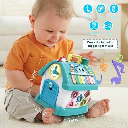 Puzzle Busy Board Montessori Toys Battery PowerSound Lights Music Clock Telephone Car Learning Toys Christmas Birthday Gift Kids