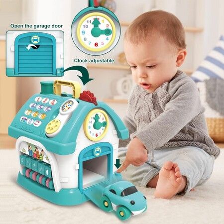 Puzzle Busy Board Montessori Toys Battery PowerSound Lights Music Clock Telephone Car Learning Toys Christmas Birthday Gift Kids