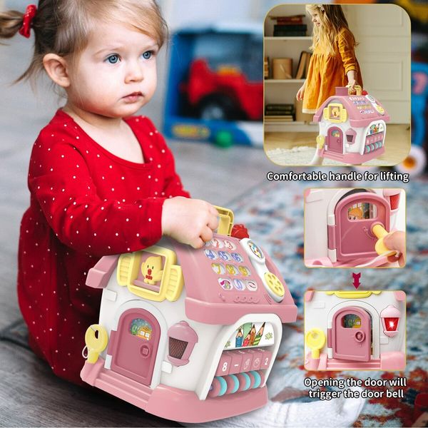 Puzzle Busy Board Montessori Toys Battery PowerSound Lights Music Clock Telephone Car Learning Toys Christmas Birthday Gift Kids