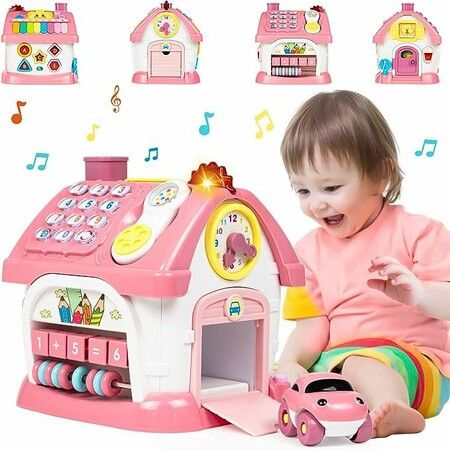 Puzzle Busy Board Montessori Toys Battery PowerSound Lights Music Clock Telephone Car Learning Toys Christmas Birthday Gift Kids