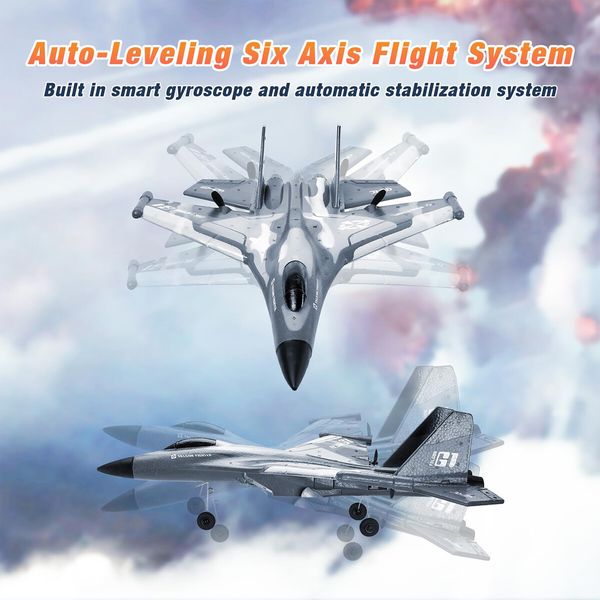 3CH RC Airplane,RC Plane with Night Light,2.4GHz F-22 Remote Control Airplane with 6-axis Gyro Stabilizer Easy to Fly Fighter Aircraft