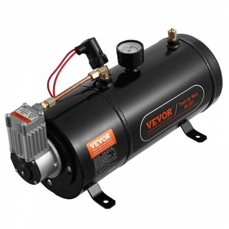 12V Air Compressor with Tank 0.8 Gallon/3 L, Train Horn Air Compressor, 120 psi Working Pressure Onboard Air Compressor System for Train Air Horns, Inflating Tires, Air Mattresses