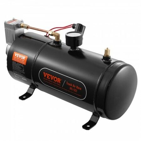 12V Air Compressor with Tank 0.8 Gallon/3 L, Train Horn Air Compressor, 120 psi Working Pressure Onboard Air Compressor System for Train Air Horns, Inflating Tires, Air Mattresses