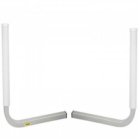 Boat Trailer Guide-on, 22", 2PCS Steel Trailer Post Guide ons, with White PVC Tube Covers, Complete Mounting Accessories Included, for Ski Boat, Fishing Boat or Sailboat Trailer