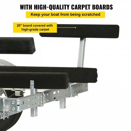 Boat Trailer Guide on, 2PCS, Short Bunk Guide-Ons Steel Trailer Guides w/Carpet-Padded Boards, Complete Mounting Accessories Included, for Ski Boat, Fishing Boat or Sailboat Trailer