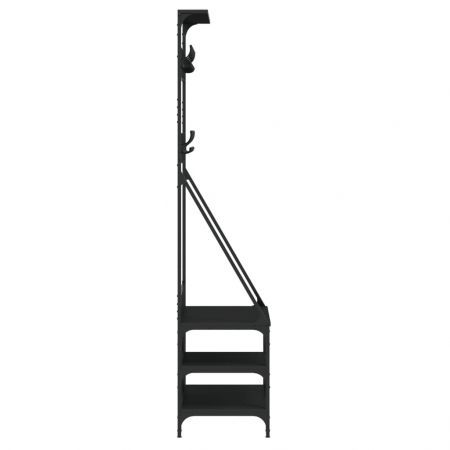 Clothes Rack with Shoe Storage Black 80x40x184 cm