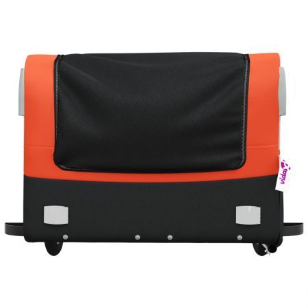 Bike Trailer Black and Orange 45 kg Iron