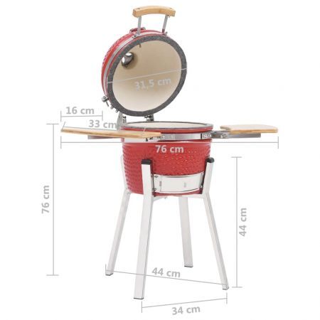 Kamado Barbecue Grill Smoker Ceramic 76 cm