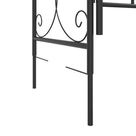 Garden Arch with Gate Black 108x45x235 cm Steel