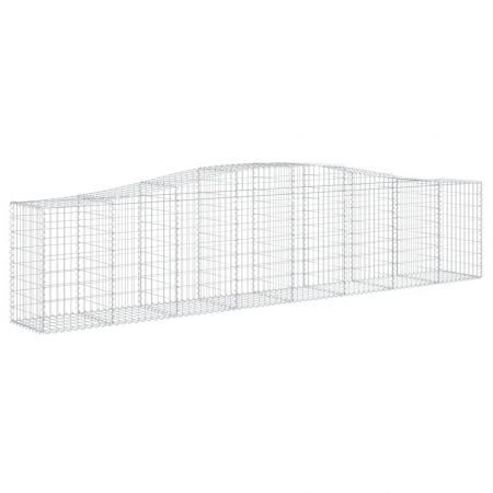 Arched Gabion Baskets 2 pcs 400x50x80/100 cm Galvanised Iron