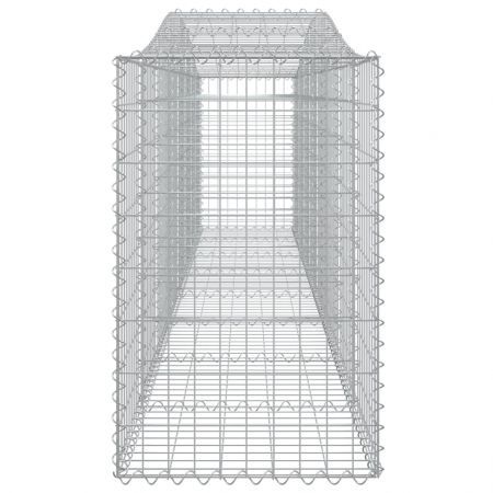 Arched Gabion Baskets 2 pcs 400x50x80/100 cm Galvanised Iron