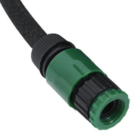 Garden Soaker Hose Black 0.6" 50 m Rubber