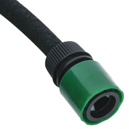 Garden Soaker Hose Black 0.6" 50 m Rubber