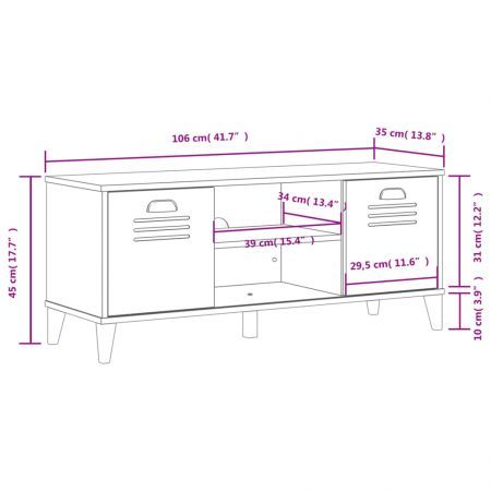 Shoe Bench VIKEN Anthracite Grey 106x35x45 cm Engineered Wood