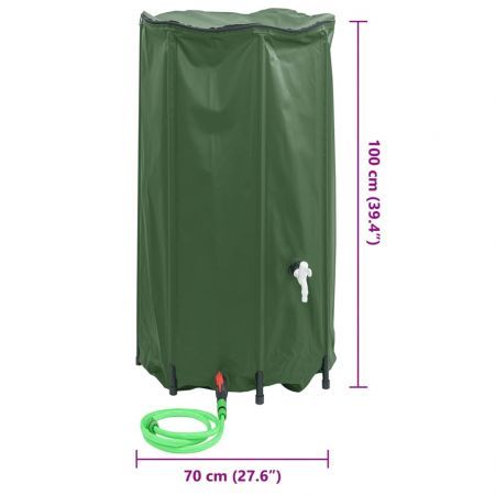 Water Tank with Tap Foldable 380 L PVC