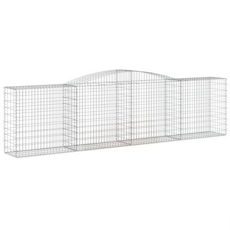 Arched Gabion Baskets 2 pcs 400x50x100/120 cm Galvanised Iron