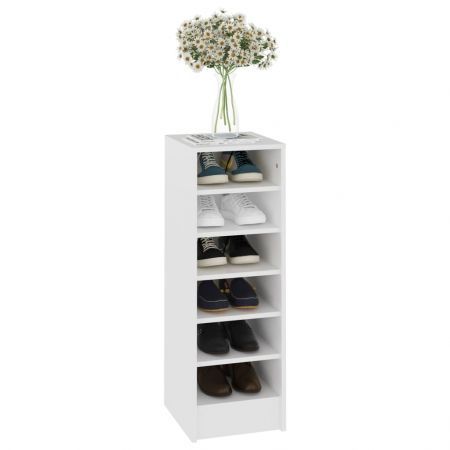 Shoe Cabinet White 31.5x35x90 cm Engineered Wood