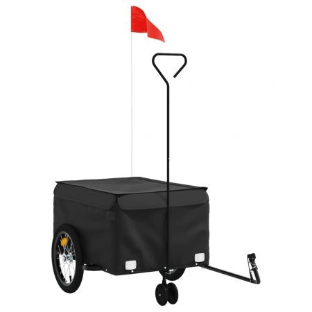 Bike Trailer Black 45 kg Iron