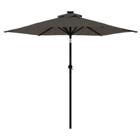 Garden Parasol with Steel Pole Anthracite 225x225x212 cm