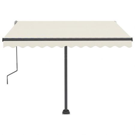 Freestanding Manual Retractable Awning 300x250 cm Cream